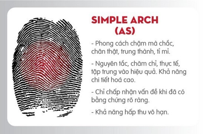 Chủng vân tay hình sóng Simple Arch